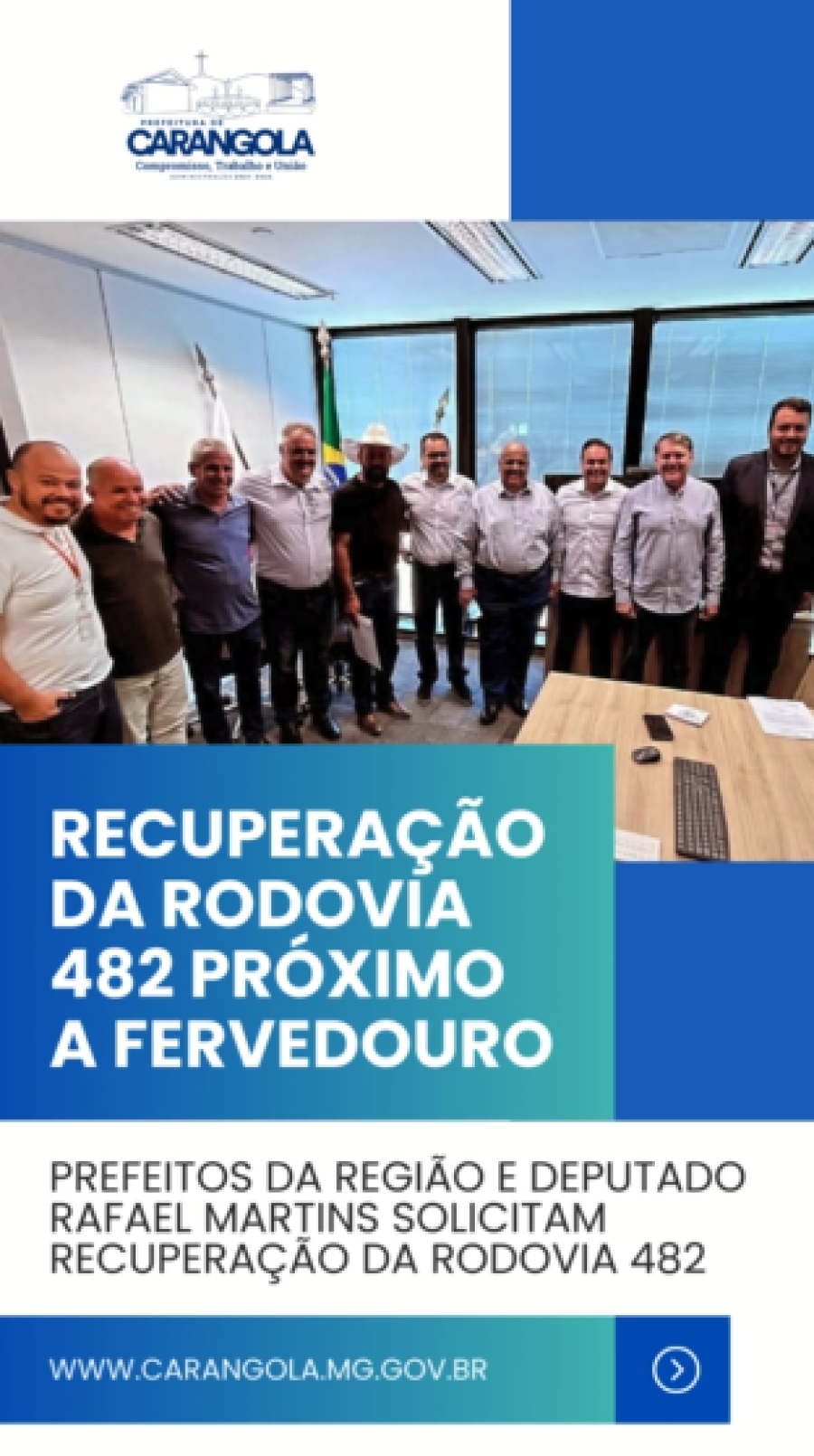 Recuperação da rodovia 482 próximo a Fervedouro