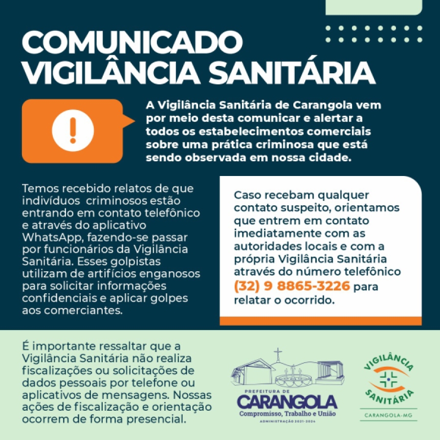 Comunicado - Vigilância Santiária