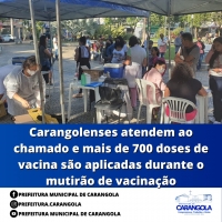 MAIS DE 700 DOSES DE VACINAS SÃO APLICADAS DURANTE MUTIRÃO