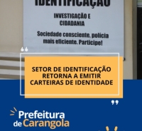 SETOR DE IDENTIFICAÇÃO RETORNA A EMISSÃO DE CARTEIRAS DE IDENTIDADE