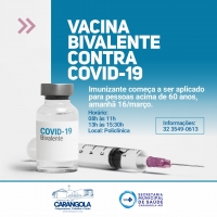 Vacina Bivalent contra a COVID-19 para pessoas disponível acima de 60 anos